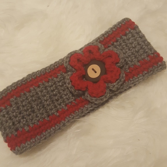 Handmade Crocheted OSU Ohio State Buckeye Headband - Picture 3 of 3
